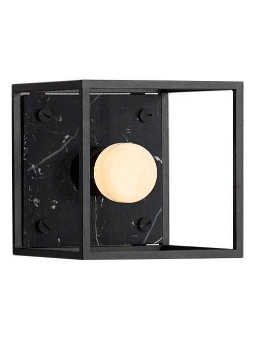 Caged 1.0 S Wall / Ceiling Lamp - Satin Black Marble