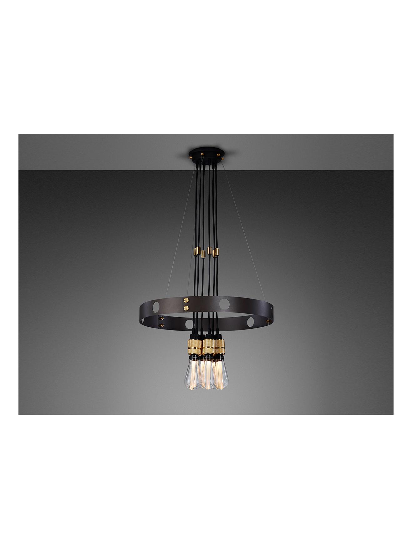 Hero Light Graphite Steel Suspension Lamp