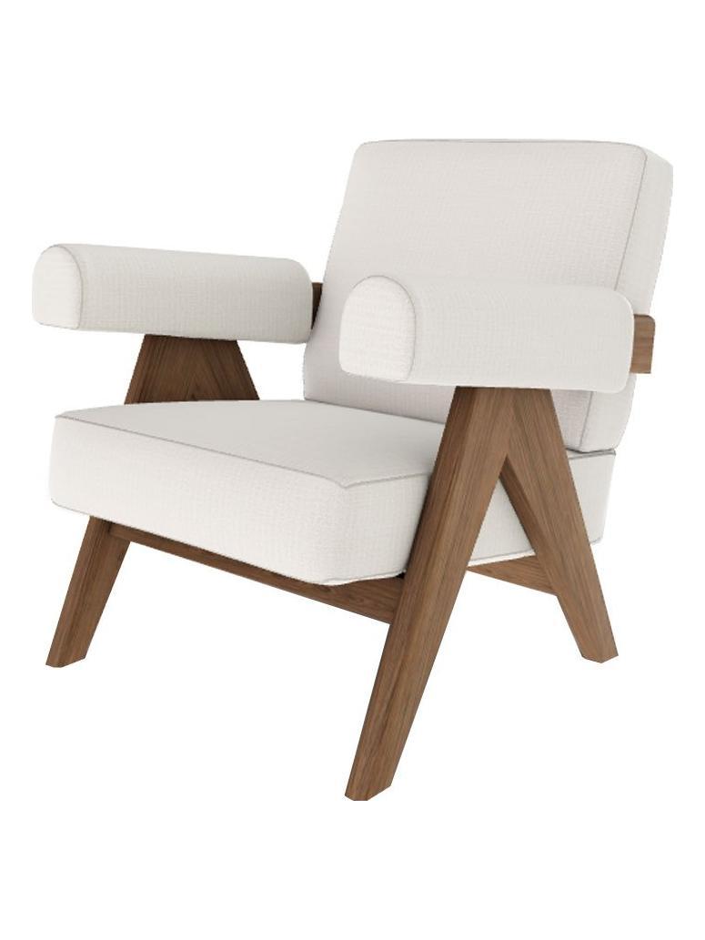 053 Capitol Complex Armchair - Dark Walnut Stained Oak / Tensing 13F457