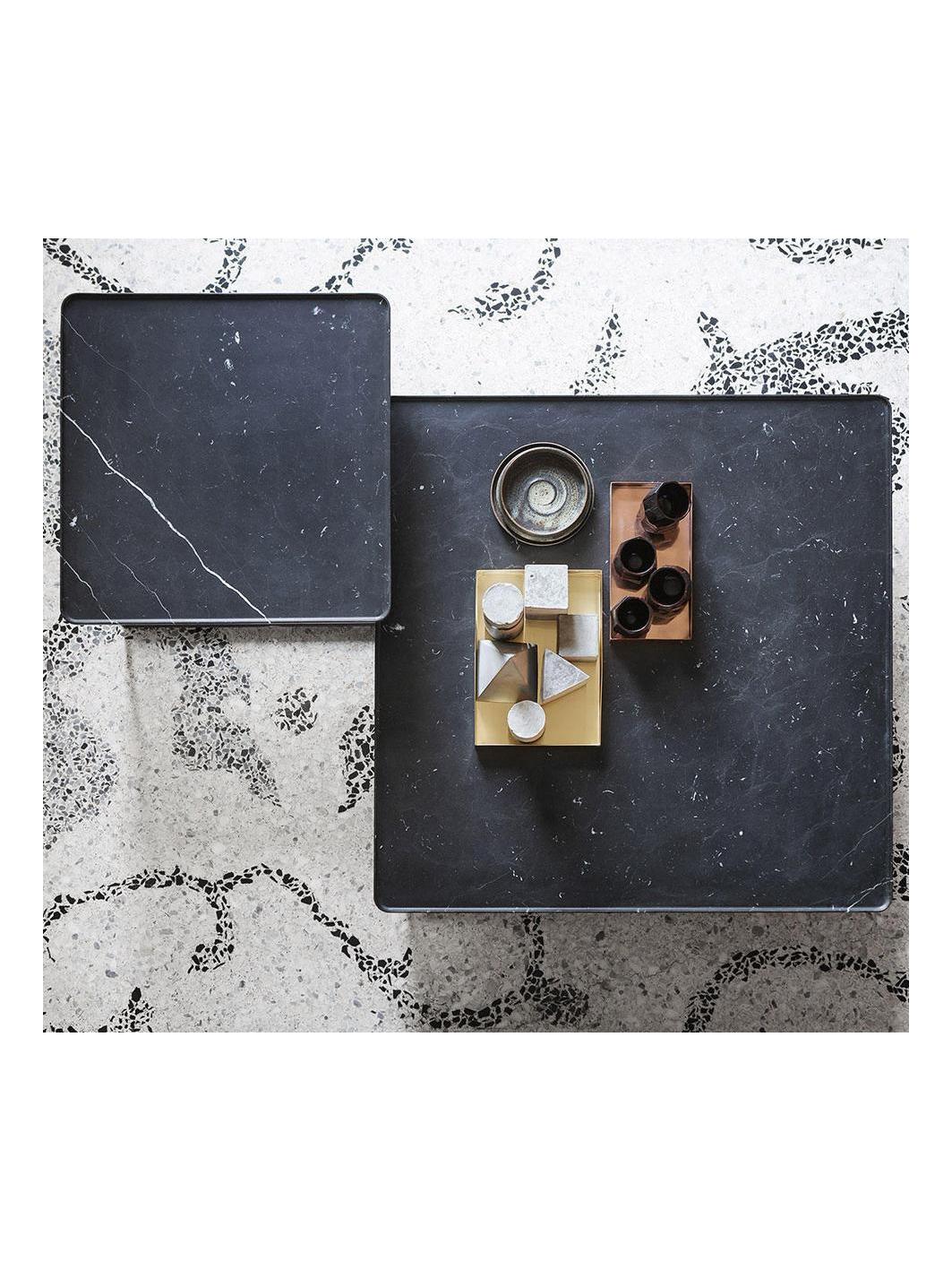 381 Torei Square Table Carrara Marble - H 31