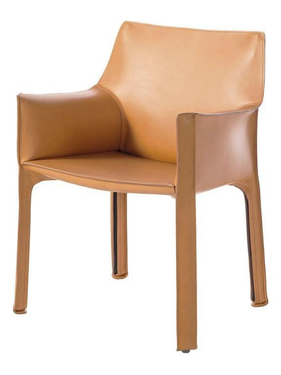 413 Cab Leather Armchair - Natural