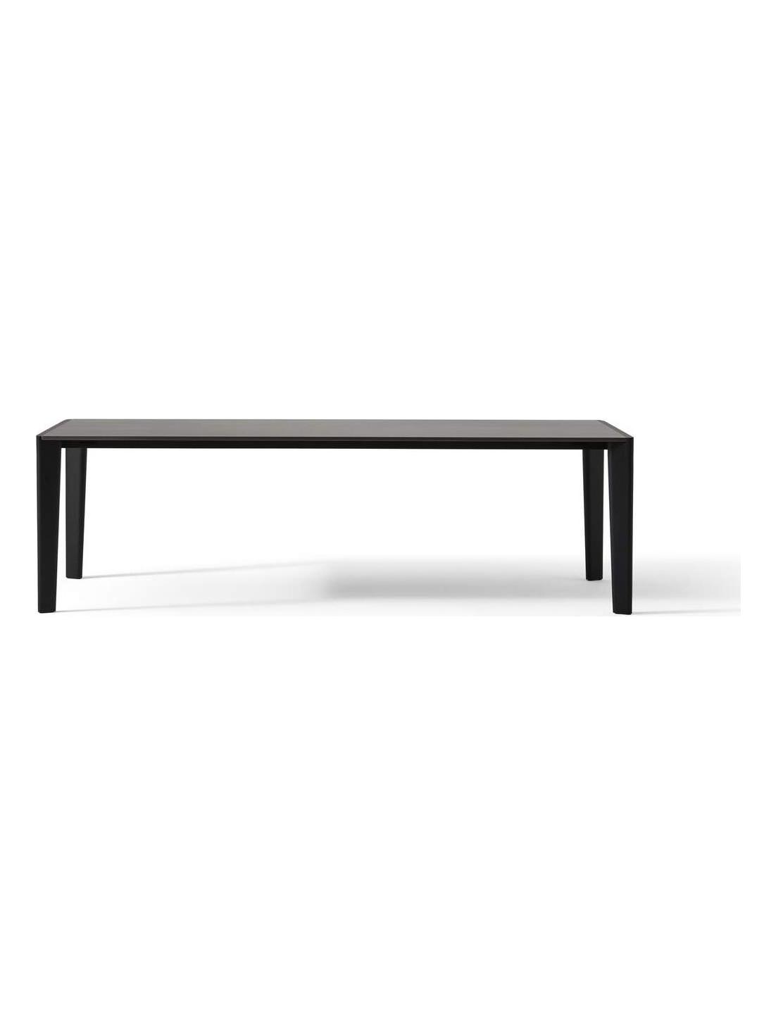 481 Longplane Extendable Table - Black stained oak / Metal Pewter Striated