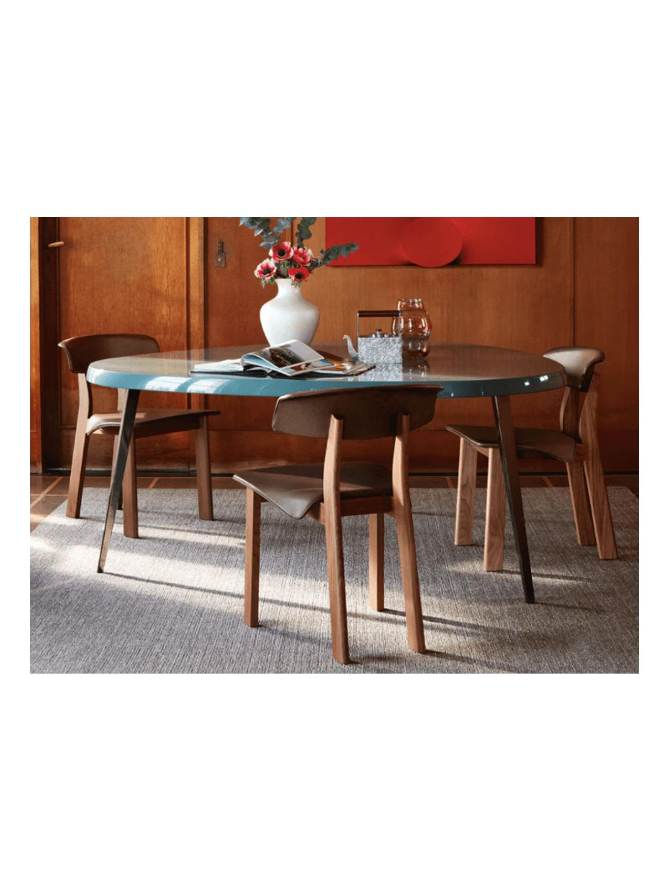 560 Back-Wing Chair - Leather Scozia 13X332 Castagna 