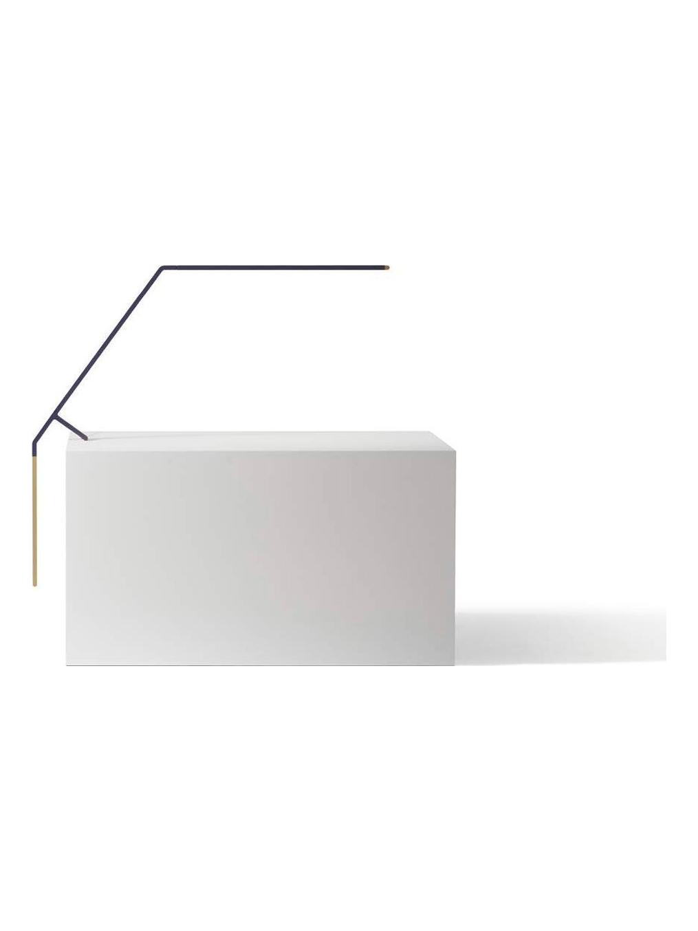 Bird Table Lamp - Cobalt Blue Body / Brass Tail