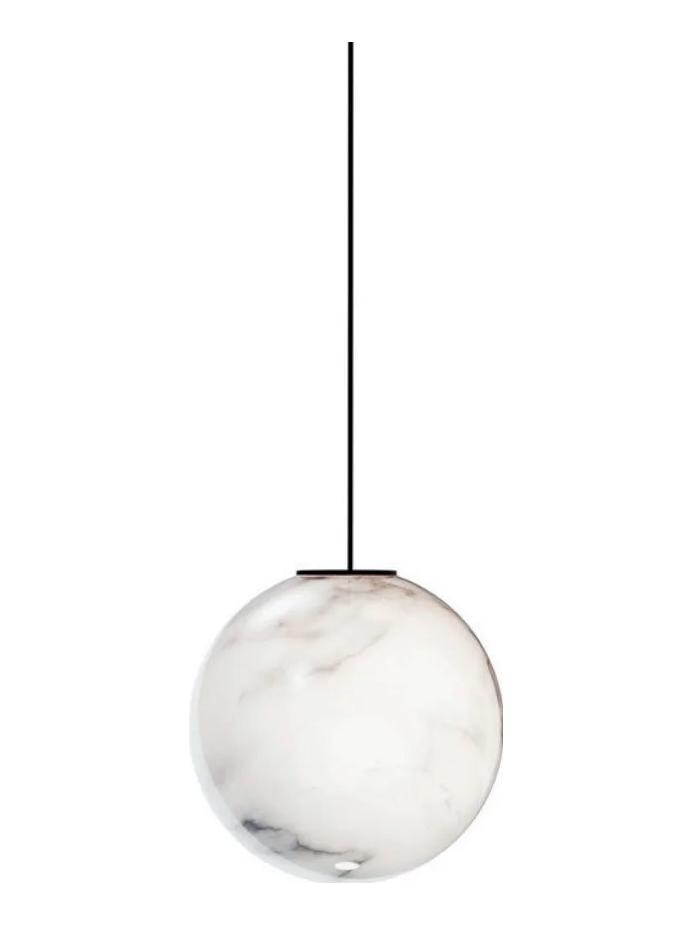 Bollicosa Small Suspension Lamp-White marbled 