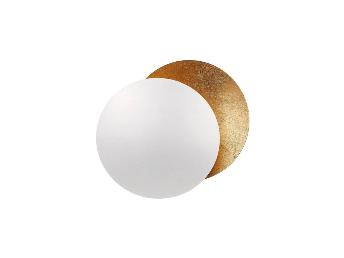 Lederam W 25 Wall Lamp - White/Gold