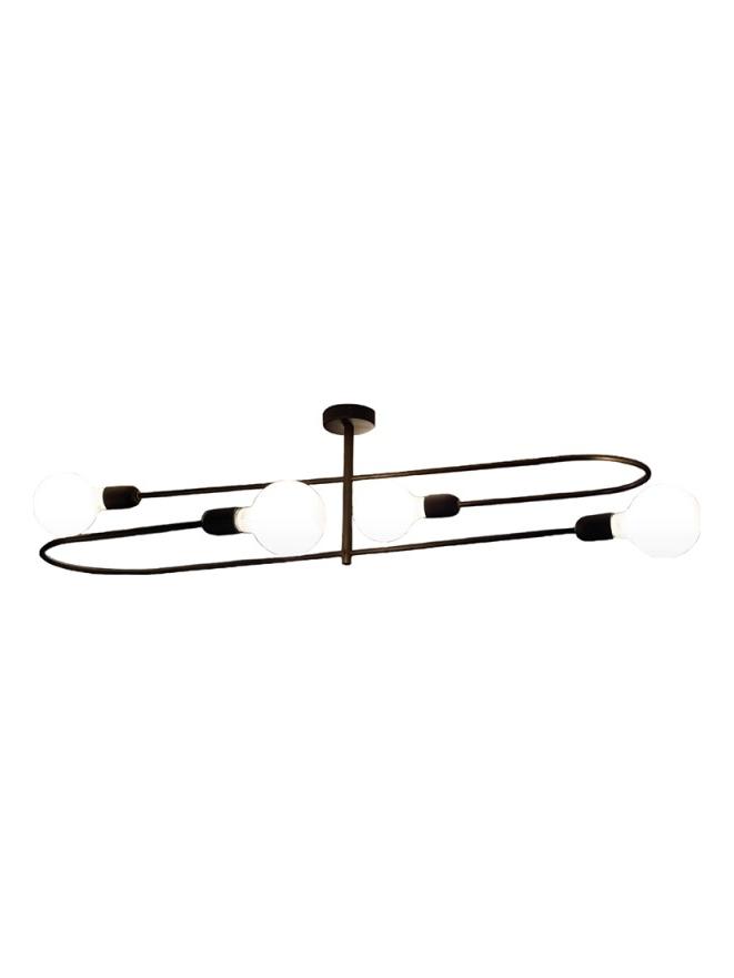 Cattaneo Smith 4P Ceiling Lamp in Brass 4 Sources for Indoor