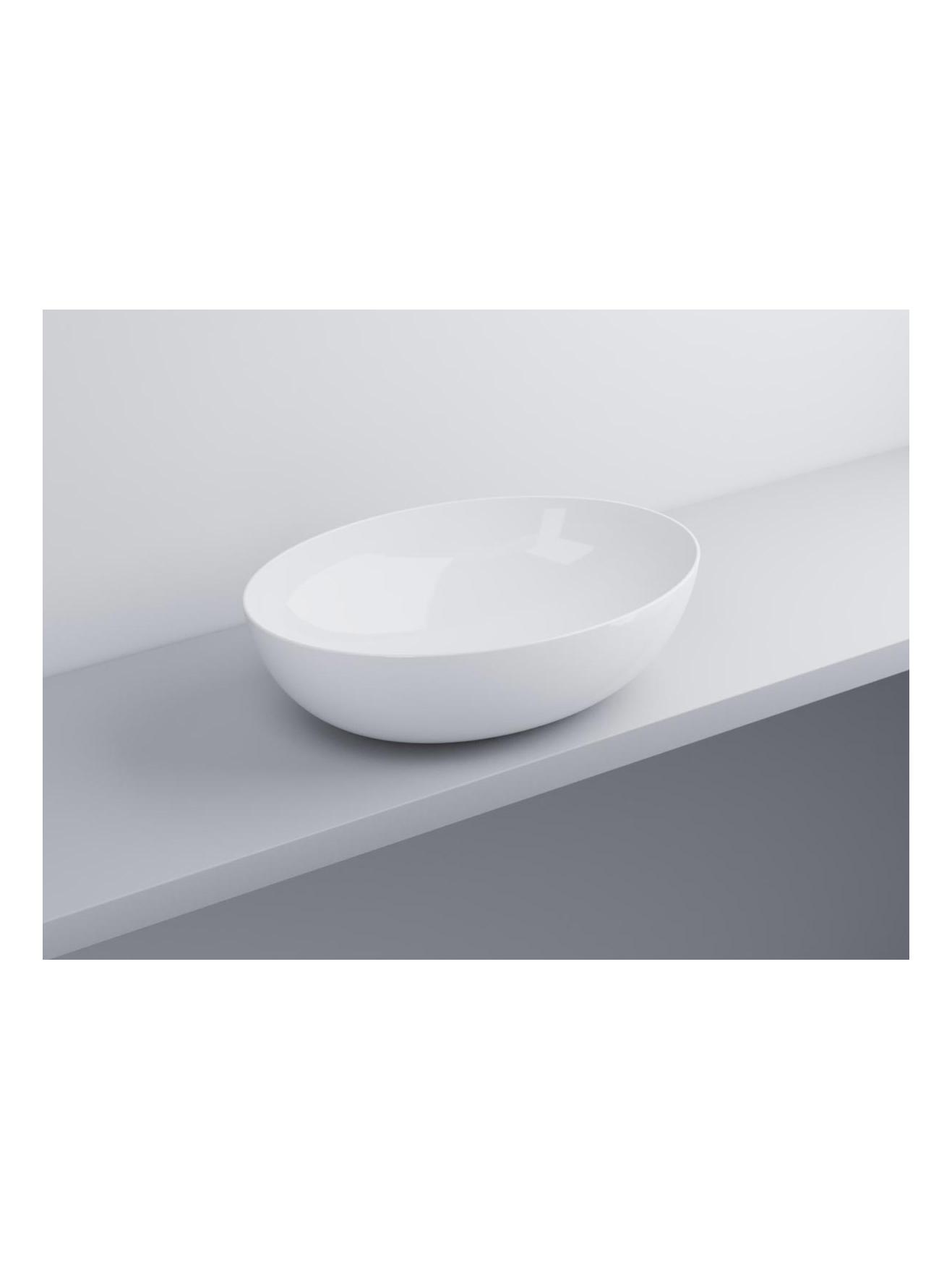 Eco Bacinella 62 Countertop Washbasin - Glossy White