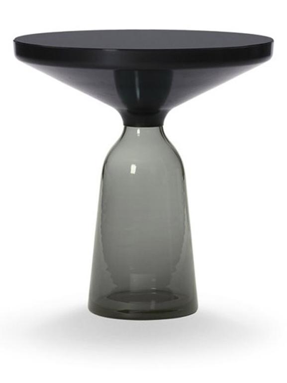 Bell Side Table Quartz Grey/Burnished steel Black and Crystal Black