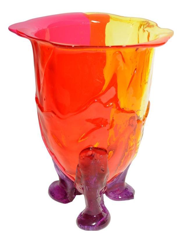 Amazonia Vase S - Clear Yellow, Clear Orange, Matt Fuchsia And Clear Lilac