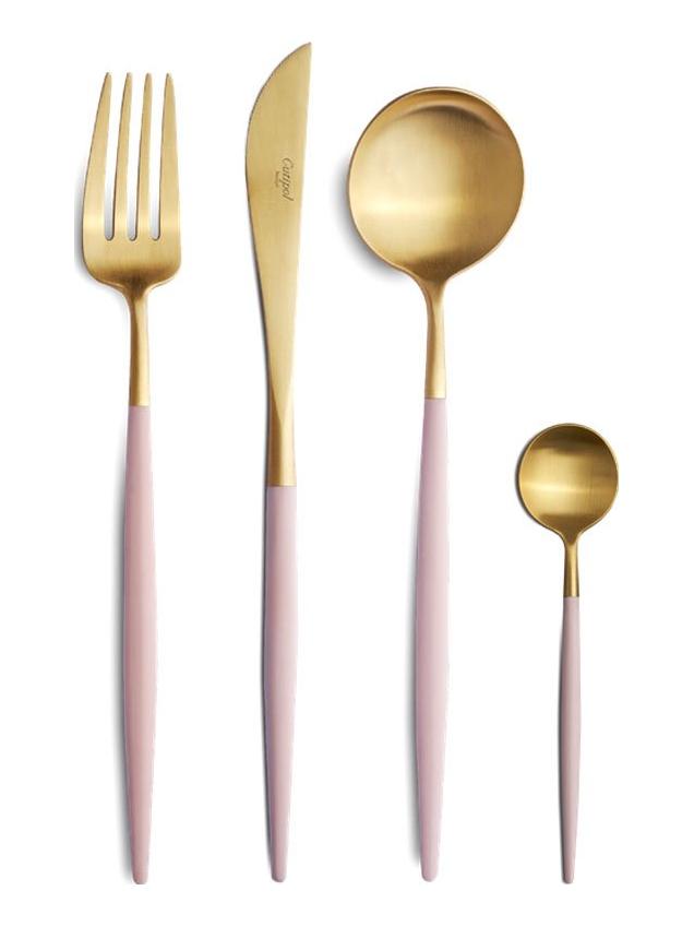 Goa Pink Matte Gold Set 24 Cutlery