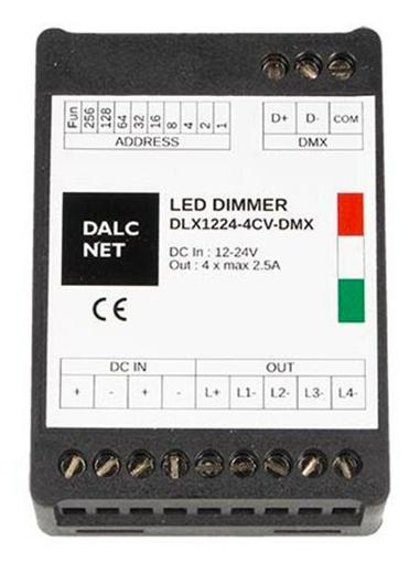 DMX Interface 12-24V 4 x 5A LED Dimmer RGB / RGBW control