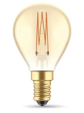 Daylight Carbon cross spiral G45 LED bulb E14 3.5W dimmable