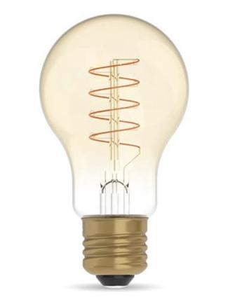 Daylight Carbon spiral A60 LED bulb E27 4W dimmable