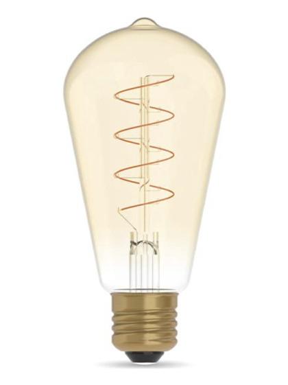 Daylight Carbon spiral ST64 LED bulb E27 4W dimmable
