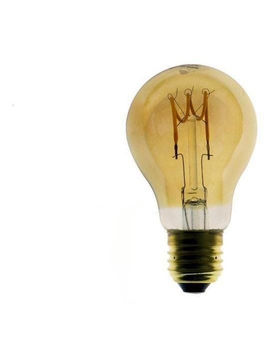 LED Curved Vintage Lamp A60 E27 3W Amber Dimmable