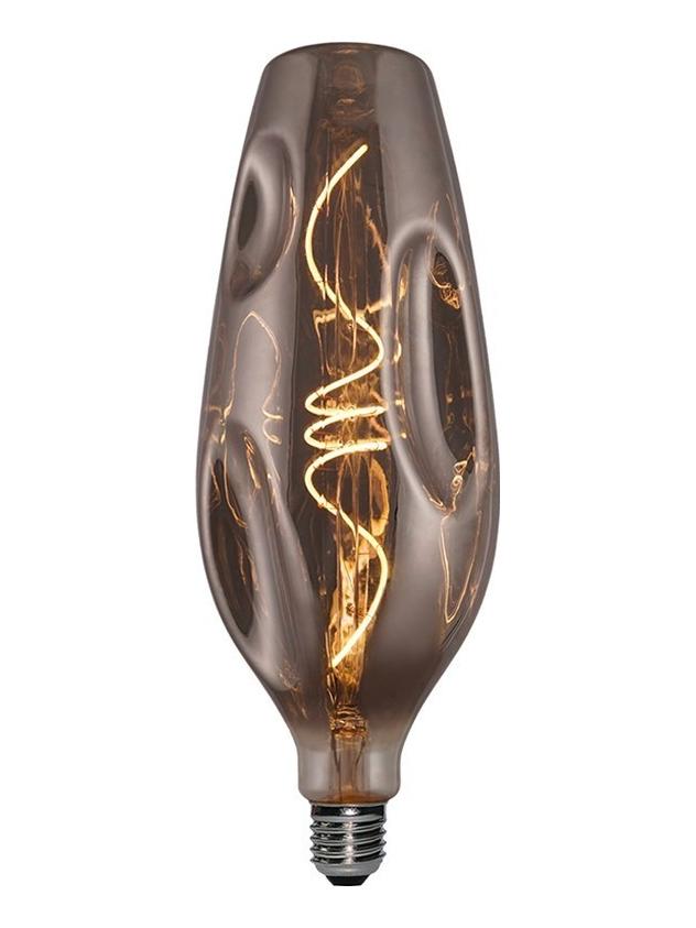 LED Curved Vintage Lamp BOTTLE BUMPED E27 5W Smoky Gray Dimmer