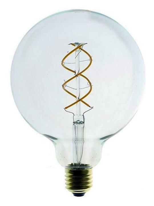 LED Curved Vintage Lamp Globe D125 Spyral E27 5W Clear Dimmer