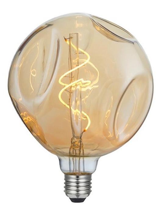 LED Curved Vintage Lamp Globe D140 BUMPED E27 5W Amber Dimmer
