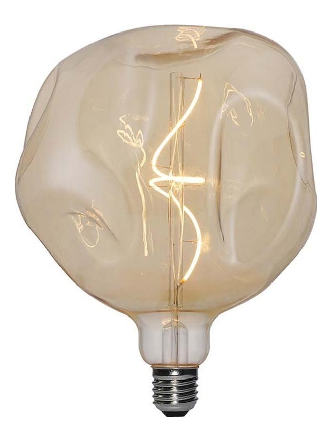 LED Curved Vintage Lamp Globe D180 BUMPED E27 5W Amber Dimmer