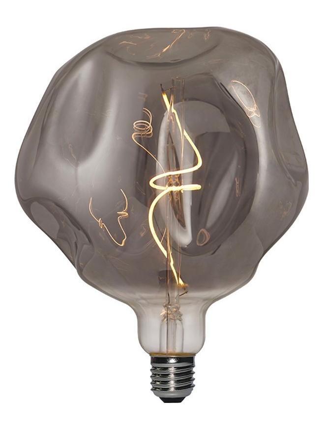 LED Curved Vintage Lamp Globe D180 BUMPED E27 5W Smoky Gray Dimmer