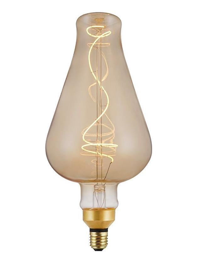 LED Curved Vintage Lamp Globe DEMIJOHN E27 5W Amber Dimmer