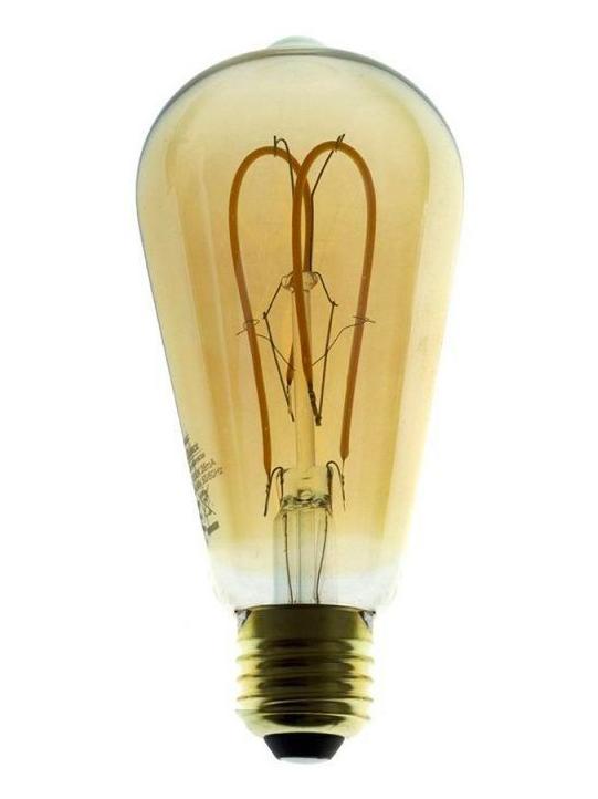LED Curved Vintage Lamp ST64 E27 5W Amber Dimmable