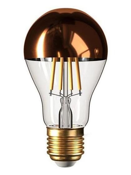 LED Lamp Globe A60 Copper half sphere E27 7W 2700K 806lm Clear Dimmer