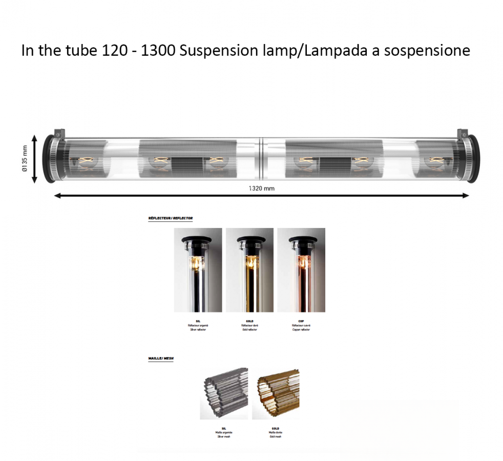 In The Tube 120 -1300 Suspension Lamp