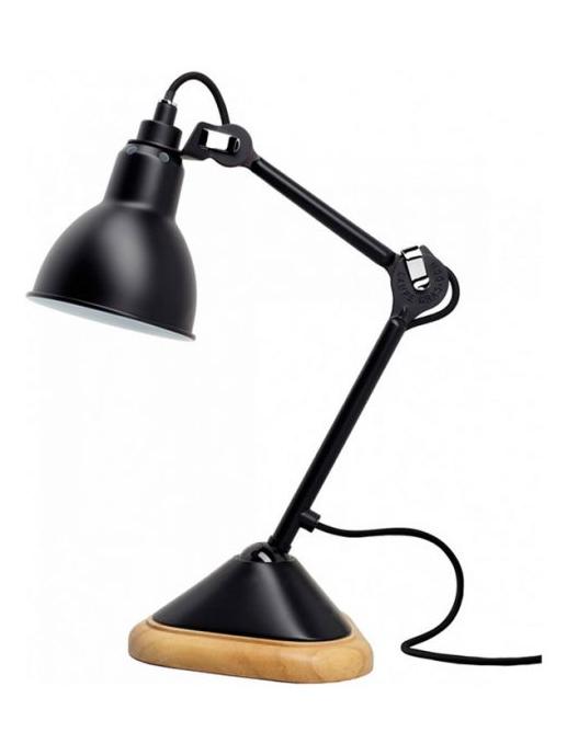 N°207 Round Satin Black Table Lamp