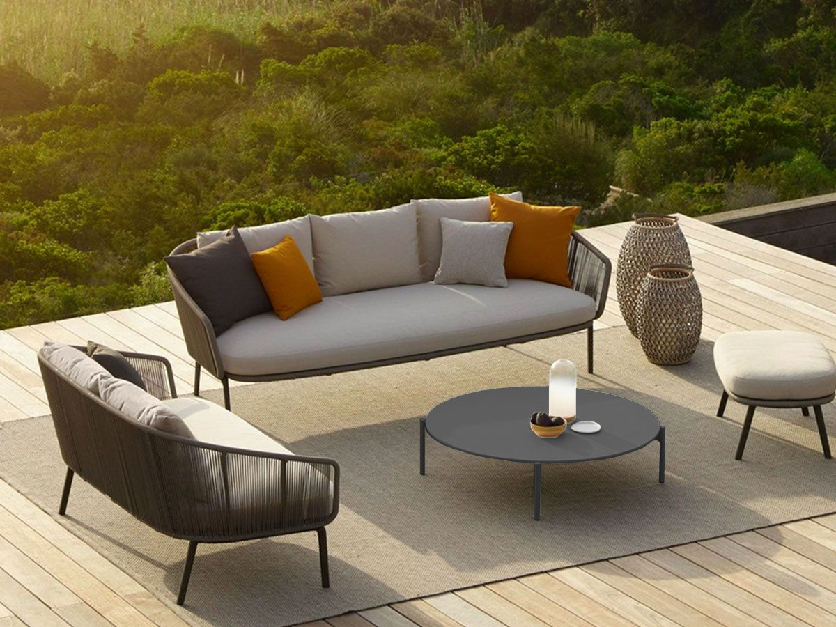 Izon Round Coffee Table - HPL Black Pepper