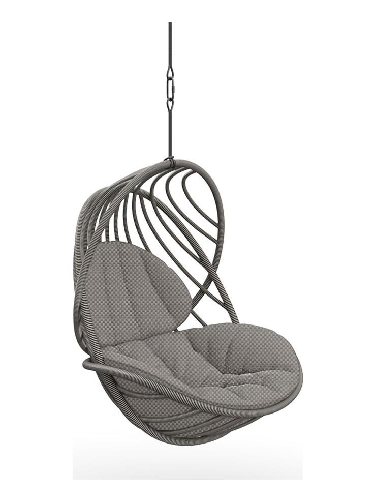 Kida Hanging Lounge Chair - 172 Dusk Touch / Cushion 472 Natural Taupe