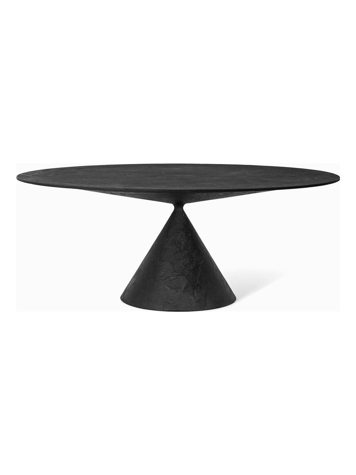 Clay Oval Table - L. 160 cm P. 110 cm/D67 Lava Stone