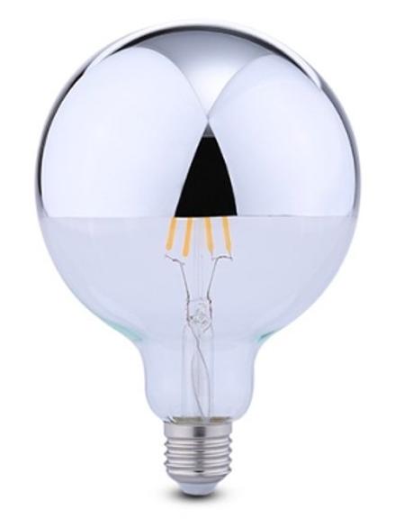 LED Lamp Globe D95 Chrome half sphere E27 5,5W 2700K 600lm Clear Dimmer