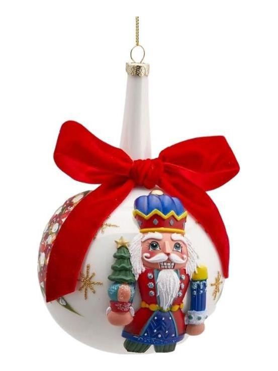 Glass Ball Soldier Neck Ø 10 - White