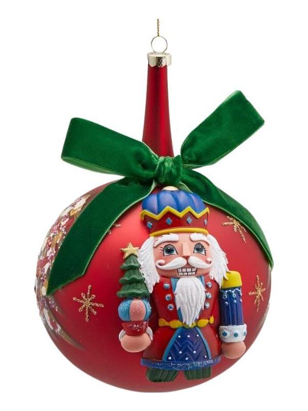 Glass Ball Soldier Neck Ø 12 - Red