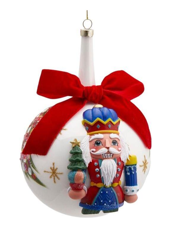 Glass Ball Soldier Neck Ø 12 - White