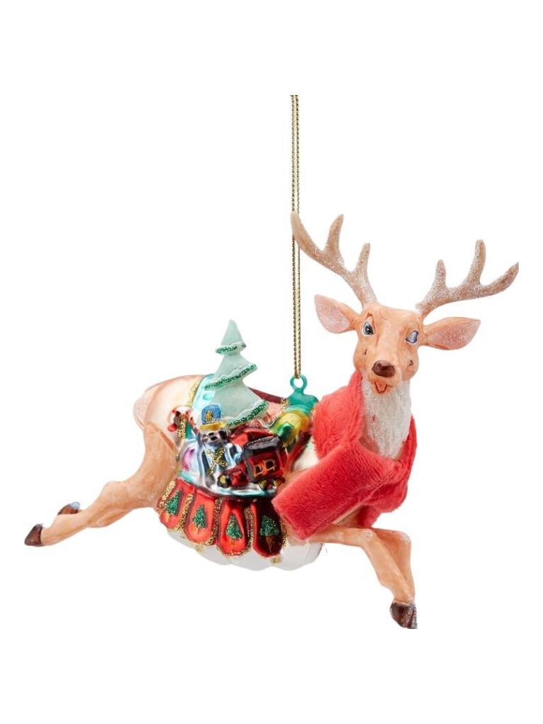 Glass Reindeer Decoration