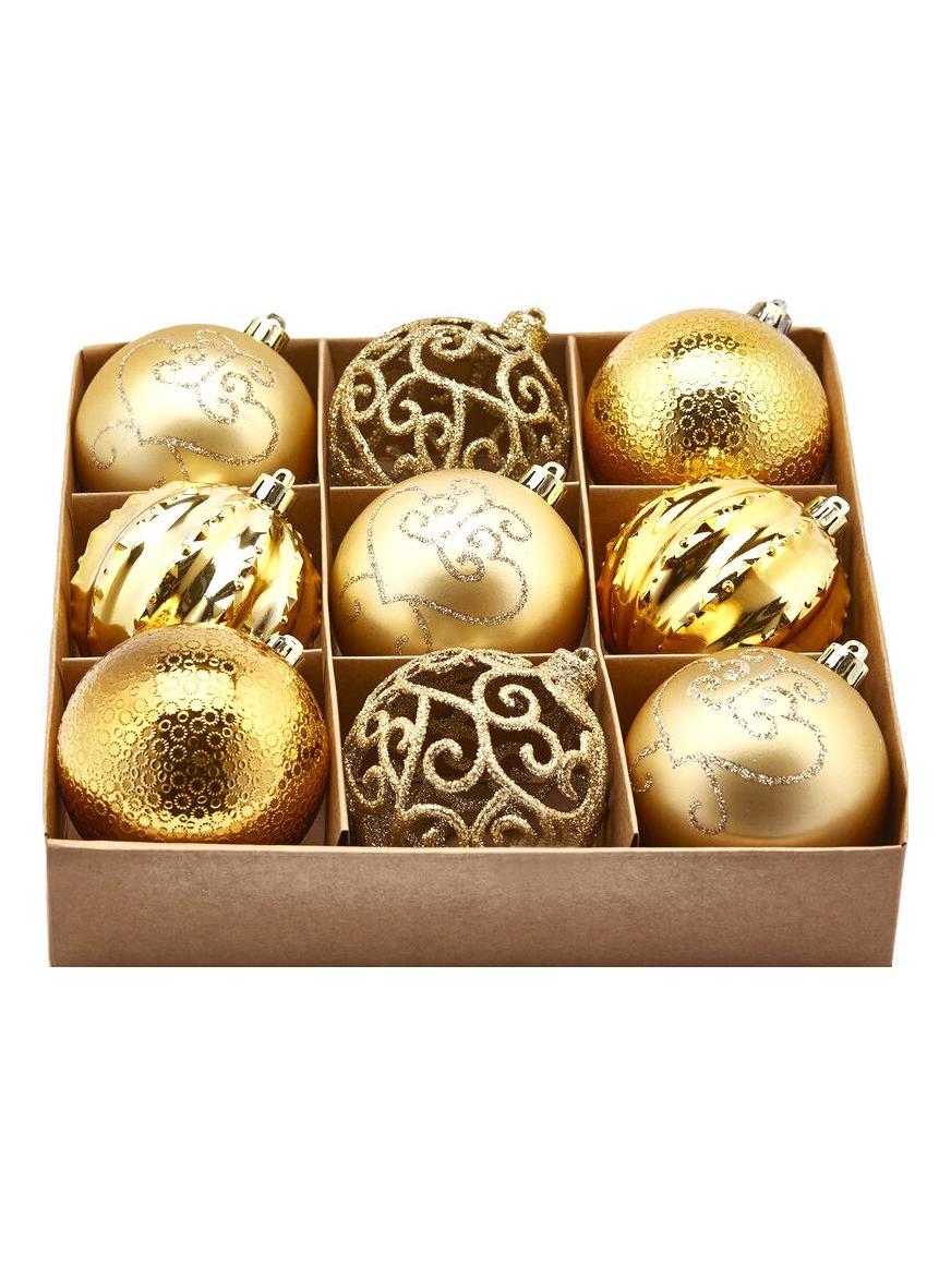 Poly Mix 80mm Light Gold Ball– Set 9 pcs