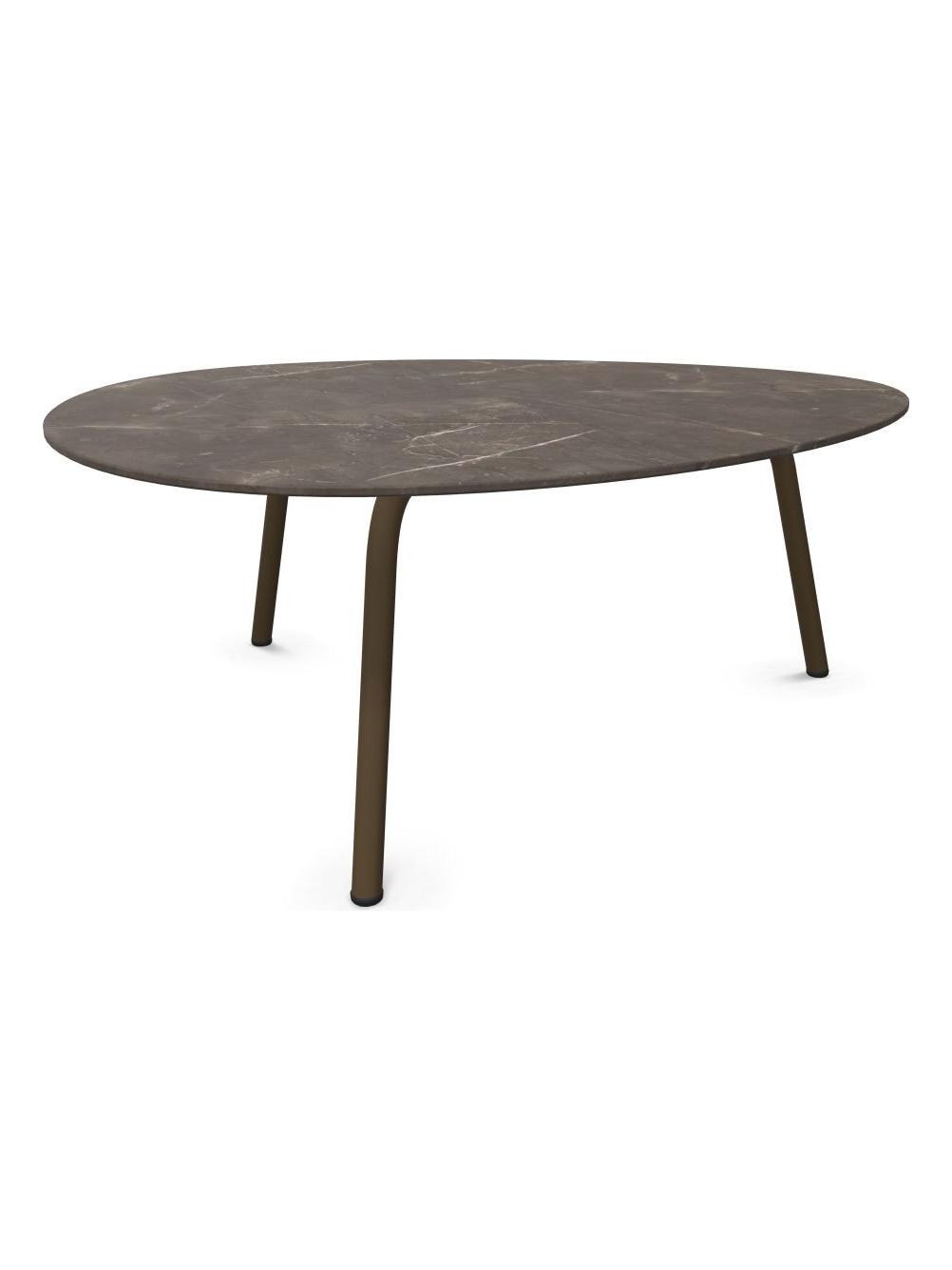 Terramare Coffee Table - Medium / 41 Indian Brown Legs / Emperador Top