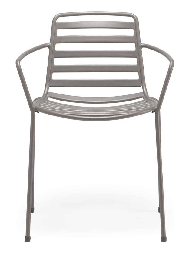 Street Chair with Armrest - 2 RAL 7032