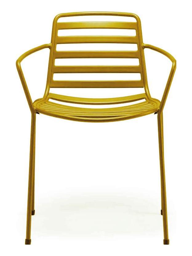 Street Chair with Armrest - P Pantone 1245C