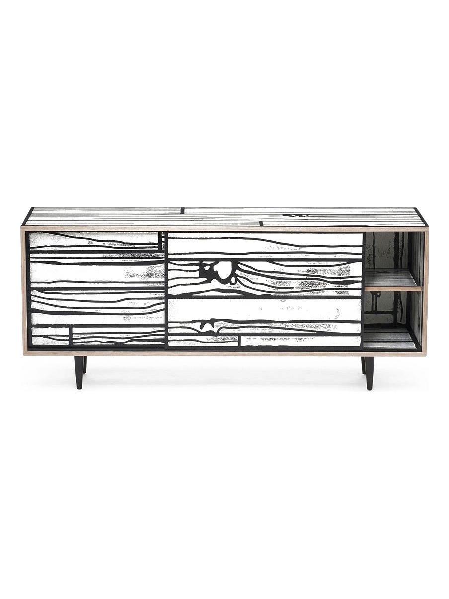 Wrongwoods Low Cabinet White/Black
