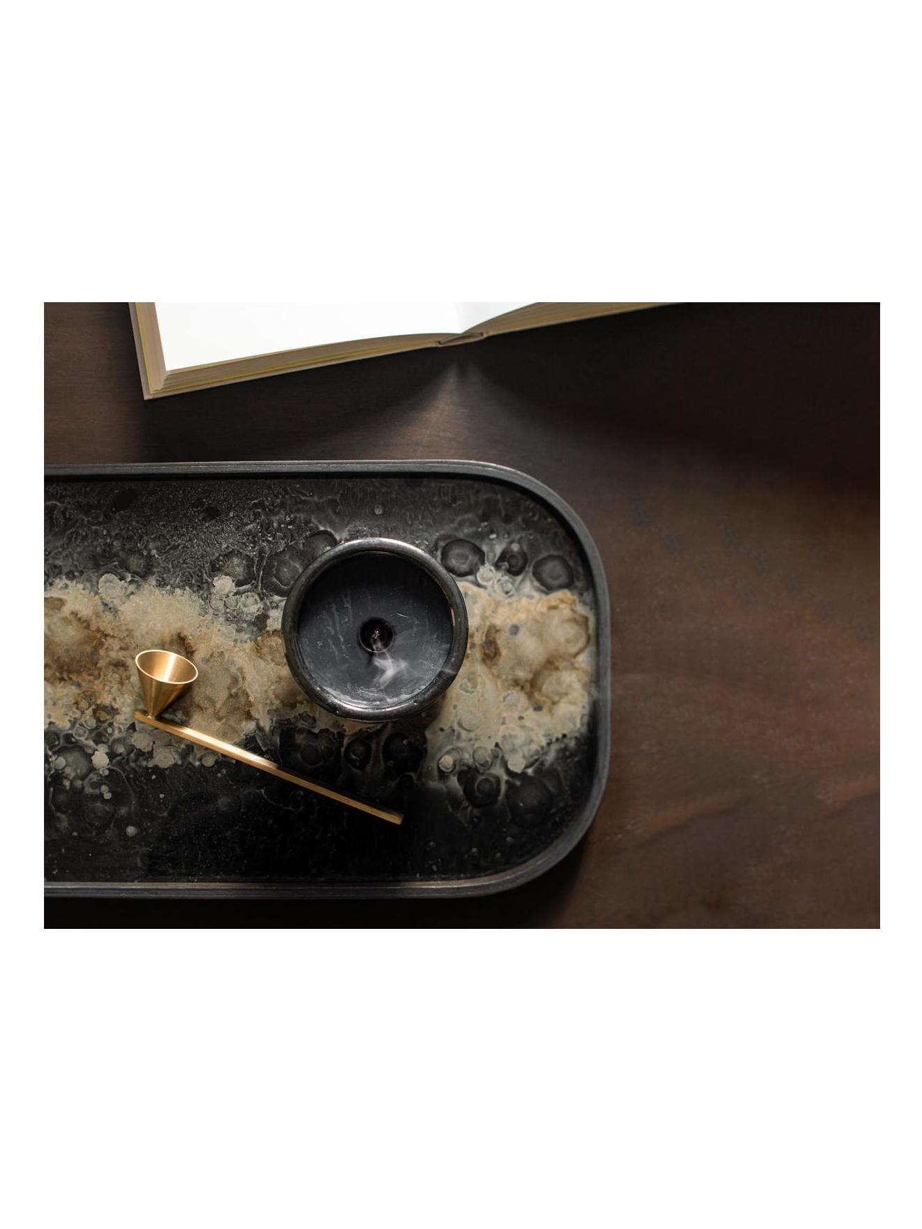 Organic Glass Valet Tray - Rectangular / Black