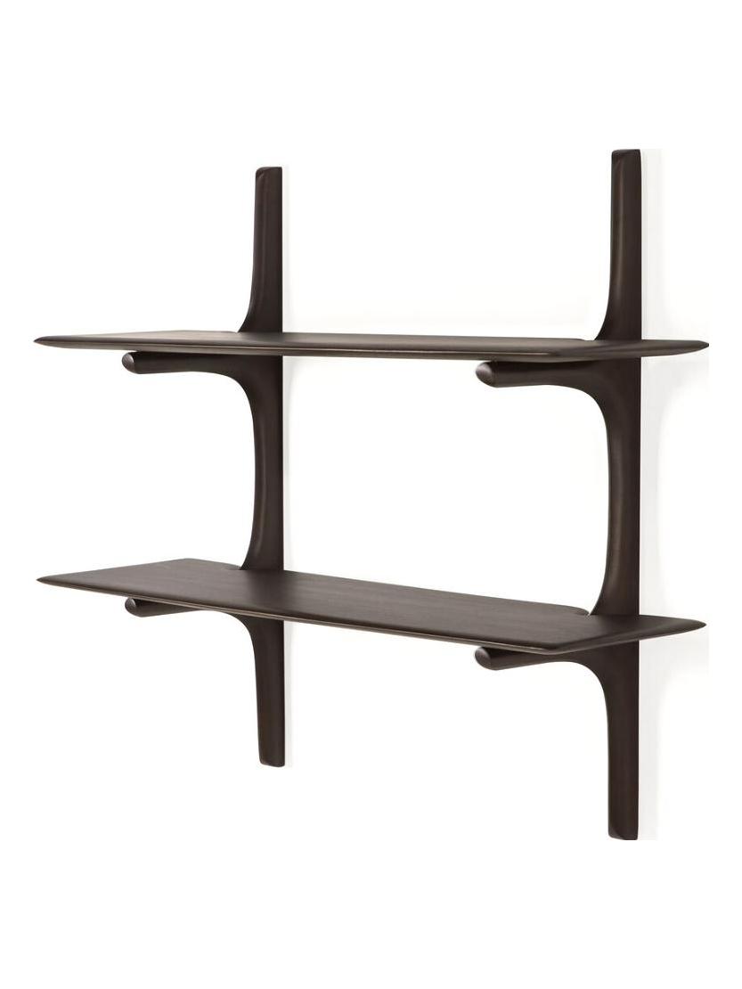 PI Wall Shelf - Mahogany Dark Brown/ 3 Shelves