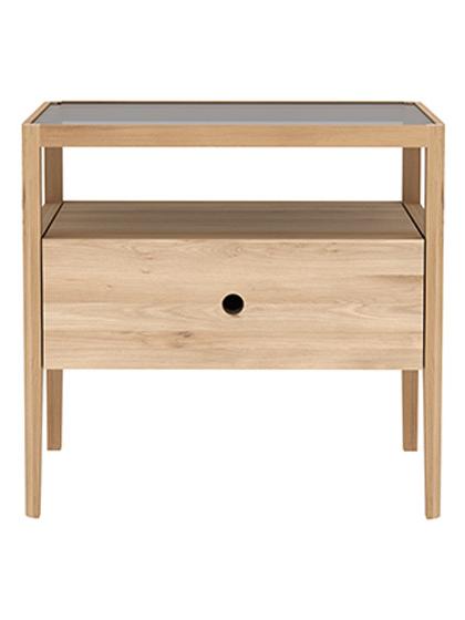 Spindle Bedside Table - Oak