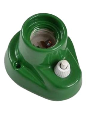E27 Lampholder Porcelain Straight Base Curve with switch Wall or Ceiling