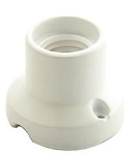 E27 Lampholder Porcelain Straight Base Matt White