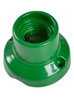 E27 Vintage Lampholder Porcelain Straight Base Green Wall or Ceiling