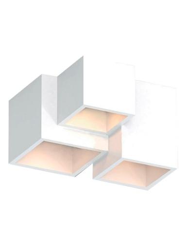 Fai plaster ceiling lamp with prismatic composition